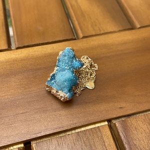 Blue Geode Long Necklace